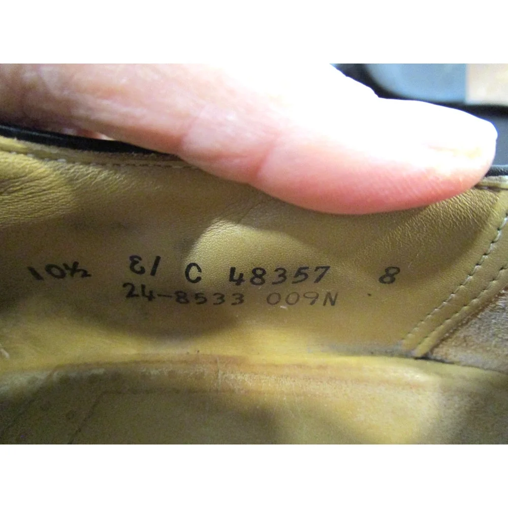 Johnston & Murphy Aristocraft Black Leather Wingtip Oxford Dress Shoes 10.5 E/C